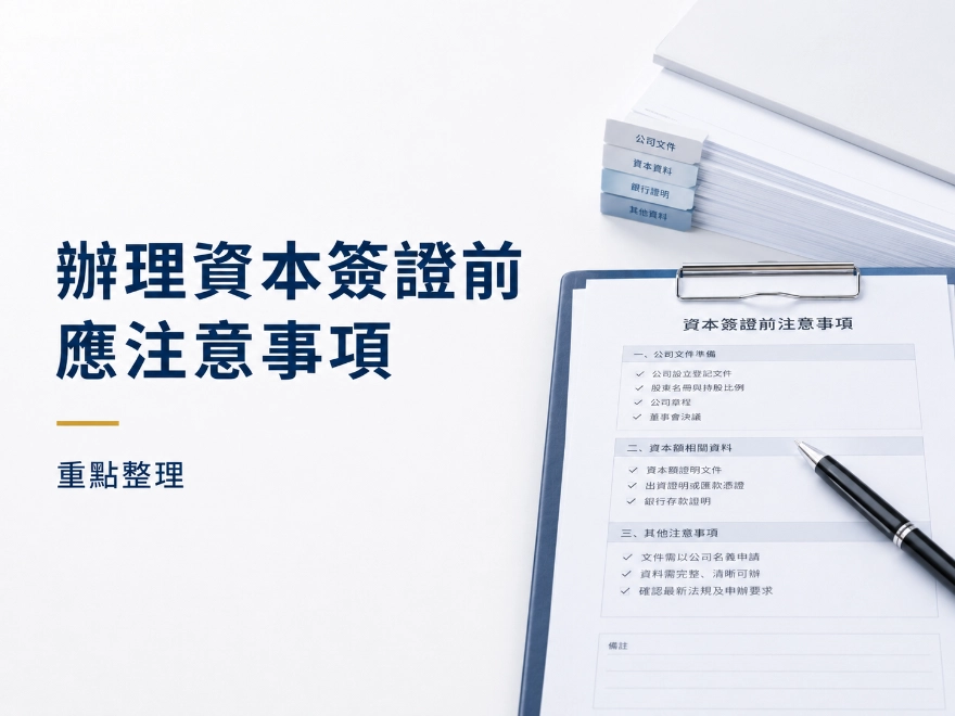 辦理資本簽證前應注意事項